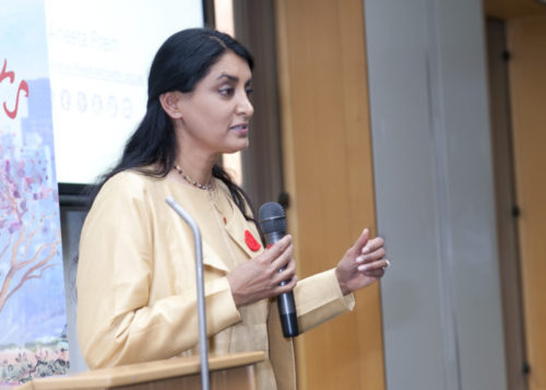 Aneeta Prem House of Commons with Nicky Morgan Cut Flowers Book Launch