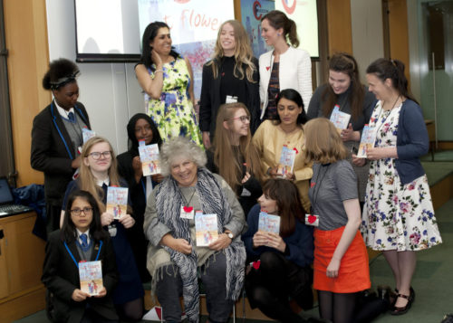 Miriam Margolyes, Aneeta Prem, Vineeta Thornhill, savita prem, Leela Carr, Lydia Woodbridge, cut flowers, fgm , freedom charity