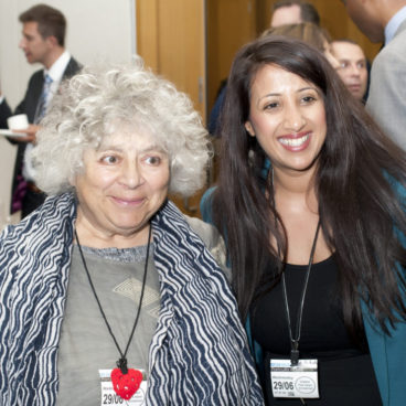 Miriam Margolyes, cut flowers fgm book launch, freedom