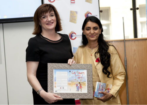 Nicky Morgan MP, Aneeta Prem, cut flowers,