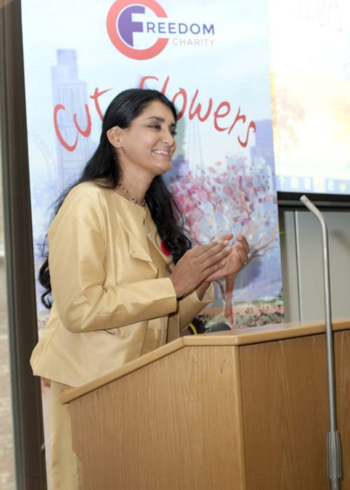 aneeta prem, freedom charity, cut flowers,