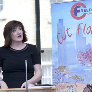 nicky morgan MP, cut flowers, fgm