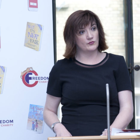 nicky morgan mp, cut flowers, freedom charity,